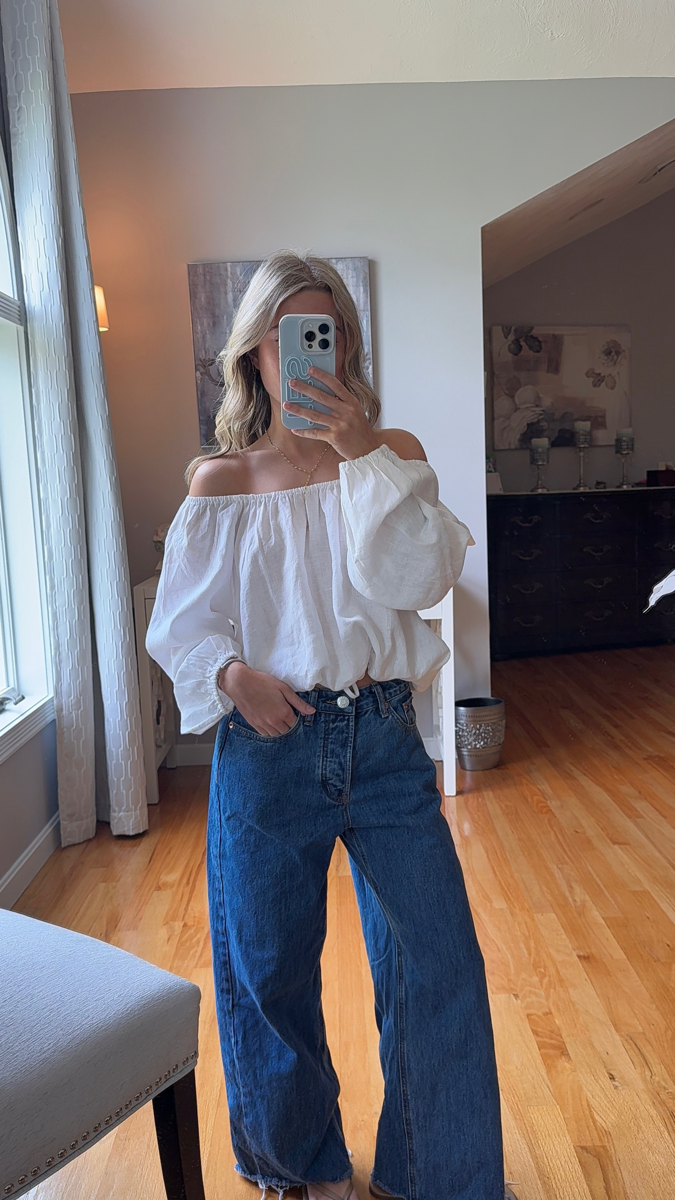 wearing an xxs in top and 23 in jeans! 

 #LTKootd #LTKSeasonal #LTKU