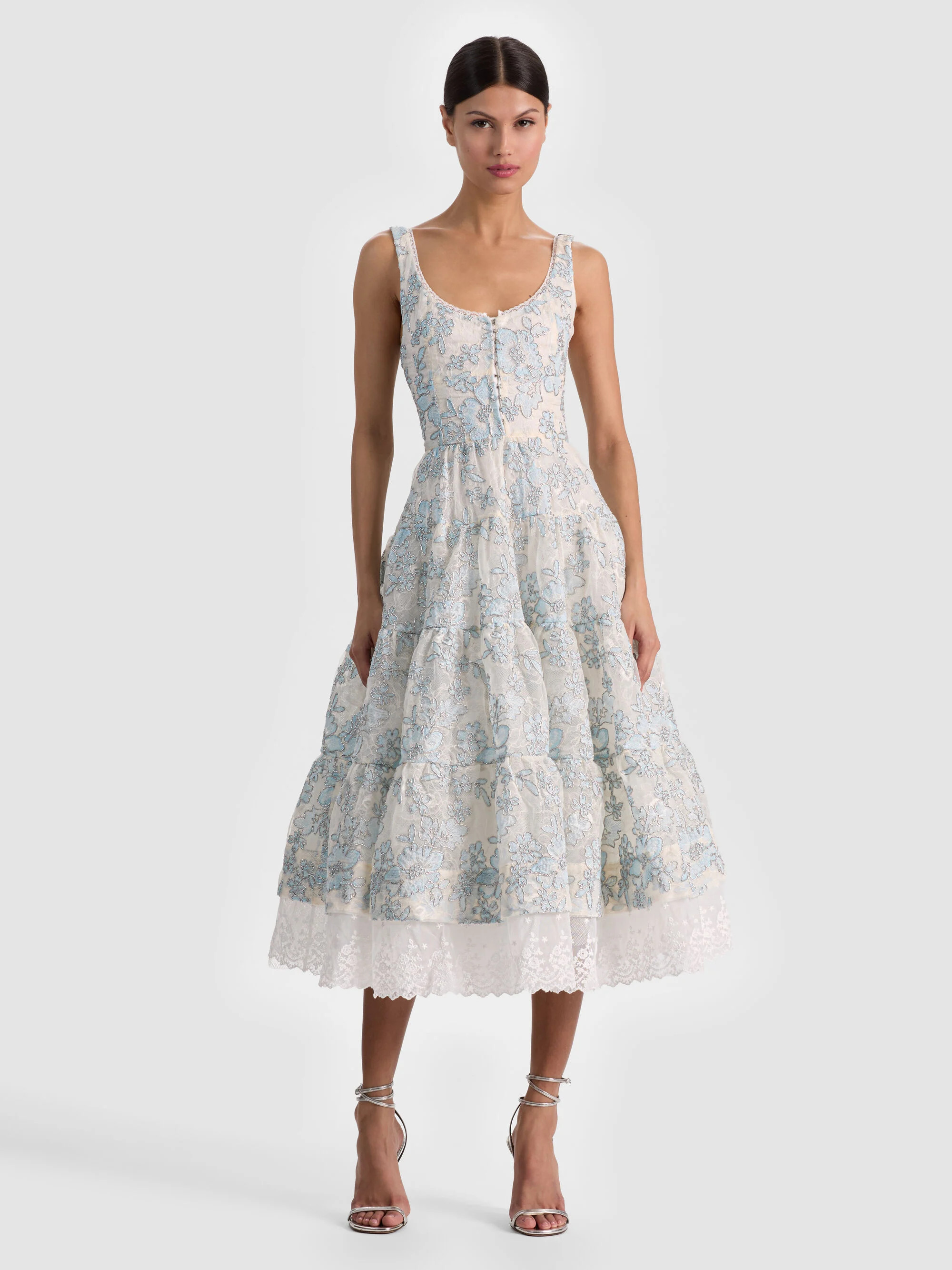 CHARLOTTE LACE MIDI DRESS | Alice + Olivia