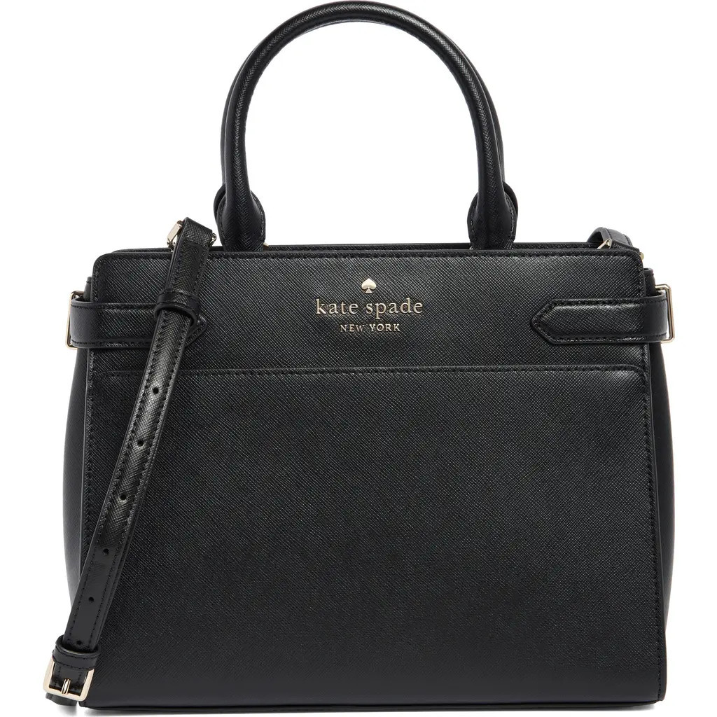 Kate Spade New York staci medium leather satchel in Black at Nordstrom Rack | Nordstrom Rack
