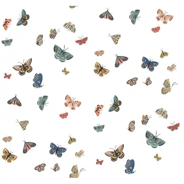 Rifle Paper Co.Butterfly House White Wallpaper | Bed Bath & Beyond