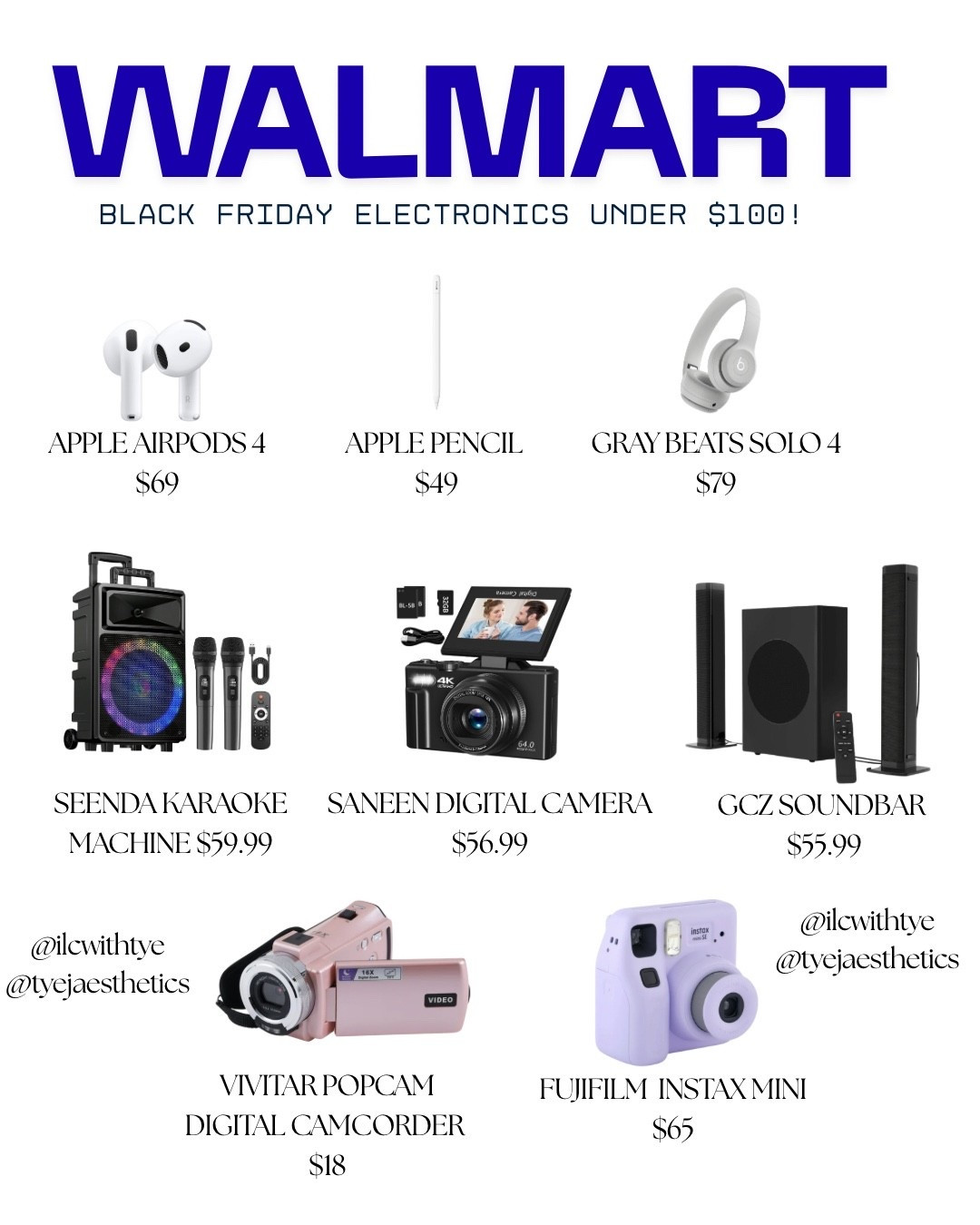 Shoutout to Walmart for all these tech deals for Black Friday! And did I mention they are ALL under $100 and available at this price ONLINE only?! The perfect gift for those that are looking to add on their wish list! All products will be linked below! 

#LTKGiftGuide #LTKFindsUnder100 #LTKHoliday