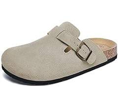 Xiakolaka Women's Boston Clogs Adjustable Buckle Slip on Cork Footbed Home Clog Slippers | Amazon (US)