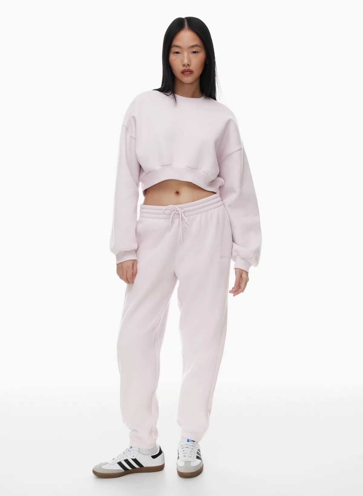 COZY FLEECE MEGA CROPPED CREW SWEATSHIRT | Aritzia