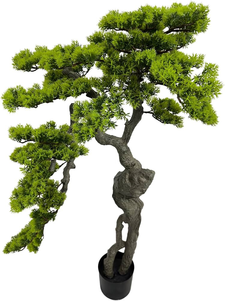 AfanD 3.5ft（43in） Artificial Bonsai Tree Juniper Faux Plants Indoor Big Fake Plants Decor wit... | Amazon (US)
