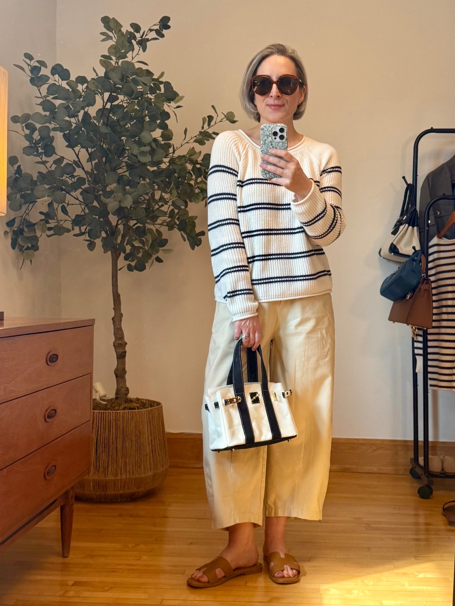 Love this nautical vibe with these linen pants, this cute target sweater, my Hermes-inspired sandals, and my mini boatkin! #springstyle #ootd (ad)

#LTKOver40 #LTKootd #LTKPetite