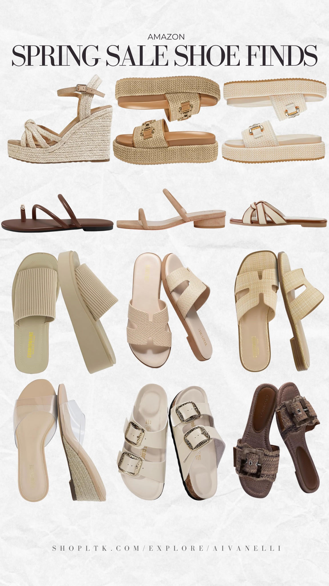 Amazon spring sale shoes

strappy flat sandals everyday summer
chunky platform sandals casual outfit
raffia espadrille wedges vacation look
minimal leather slide sandals neutral style
white sneakers breathable summer outfit
open toe kitten heels dressy warm weather
flip flop thong sandals beach day
sporty cushioned walking sandals comfort
woven ballet flats lightweight summer style

#LTKSeasonal #LTKSaleAlert
