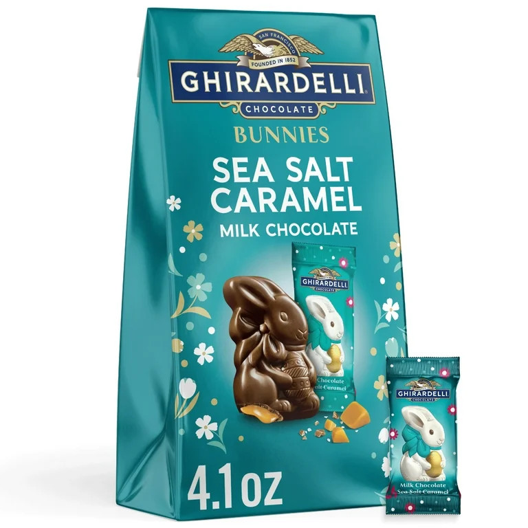 Ghirardelli Sea Salt Caramel Milk Chocolate Bunnies, 4.1 oz Bag | Walmart (US)
