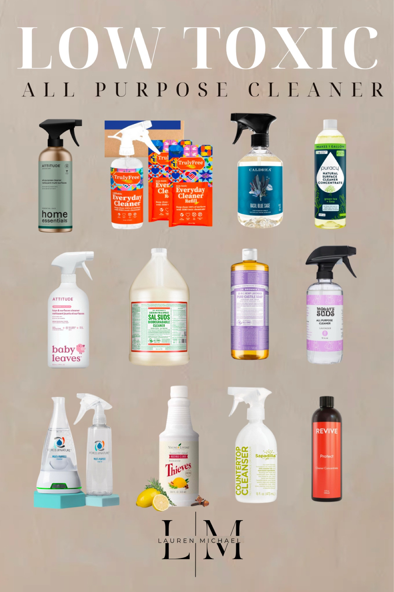 all purpose cleaners, multi purpose cleaners, low toxic, puracy, truly free, attitude, dr bronners sal suds, castle soap, molly suds, force of nature, revive, thieves, sapadilla, amazon cleaning products, clean living, amazon finds, mom products, kid friendly, low toxic household. 

#LTKFamily #LTKSaleAlert #LTKHome