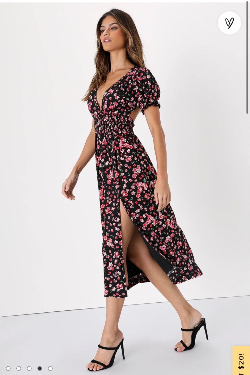 Beautiful black floral midi dress, perfect for a guest at a wedding, travel vacation dress on a vineyard or just a girls Sunday brunch outfit ! Love the pops of bright florals on here paired with either cute black shoes or one of the colors in the dress. 

#dresses #spring #florals #black #ootd

#LTKstyletip #LTKwedding #LTKtravel