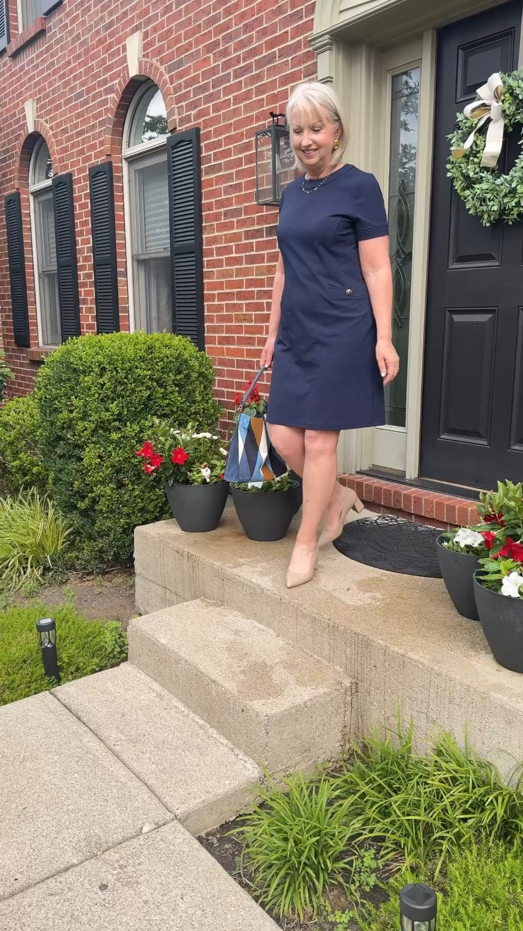 A classic navy dress that will simply impress this summer. Ally shoes have always been some of my favorites. They are stylish and comfortable all day.

#LTKOver40 #LTKMidsize #LTKTall
