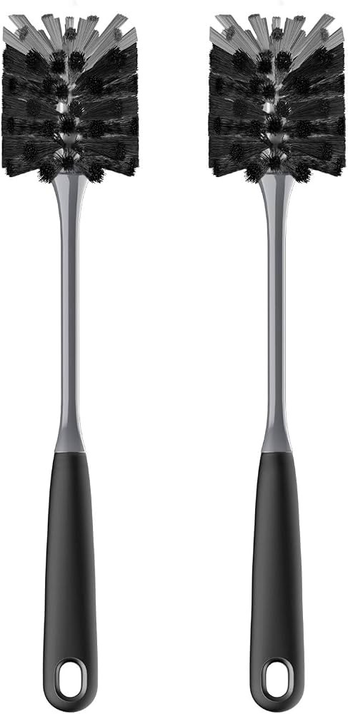 MR.SIGA Long Handle Bottle Brush, Flexible Scrub Brush for Water Bottles, Glasswares, Mugs, Black... | Amazon (US)