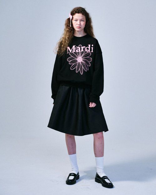 SWEATSHIRT FLOWERMARDI_BLACK PINK | Musinsa Global