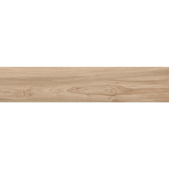 allen + roth Zarina Brown 9-in x 47-in Matte Porcelain Wood Look Floor and Wall Tile Lowes.com | Lowe's
