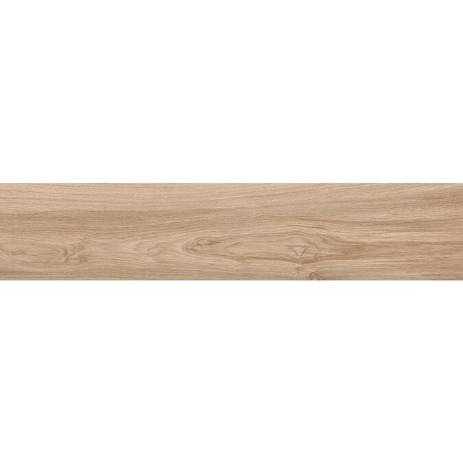 allen + roth Zarina Brown 9-in x 47-in Matte Porcelain Wood Look Floor and Wall Tile Lowes.com | Lowe's