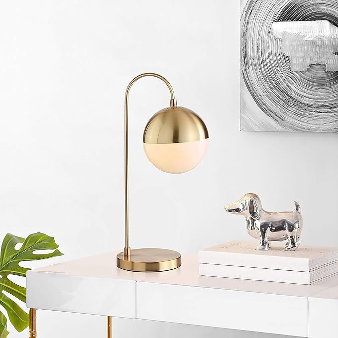 SAFAVIEH Lighting Collection Cappi Modern Brass Gold Orb 21-inch Bedroom Living Room Home Office ... | Amazon (US)