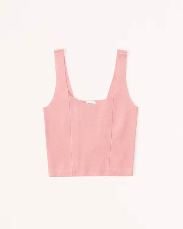 Elevated Knit Soft V-Neck Tank | Abercrombie & Fitch (US)