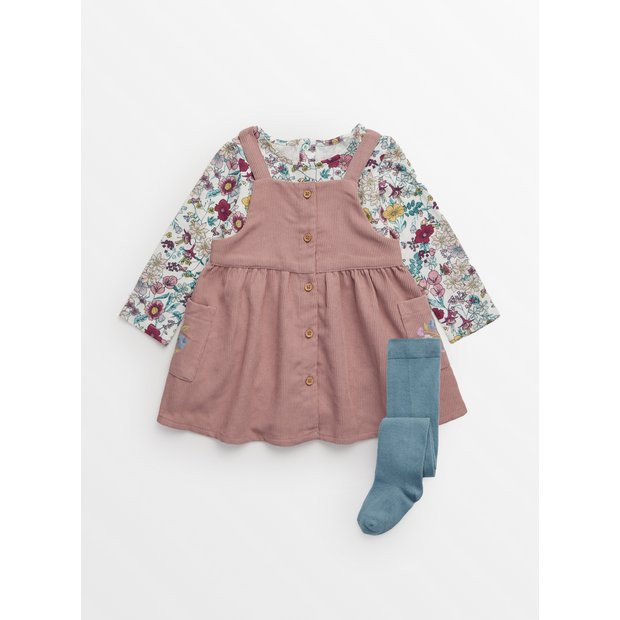 Buy Autumn Garden Pinny Dress Set 12-18 months | Dresses | Tu | Tu Clothing