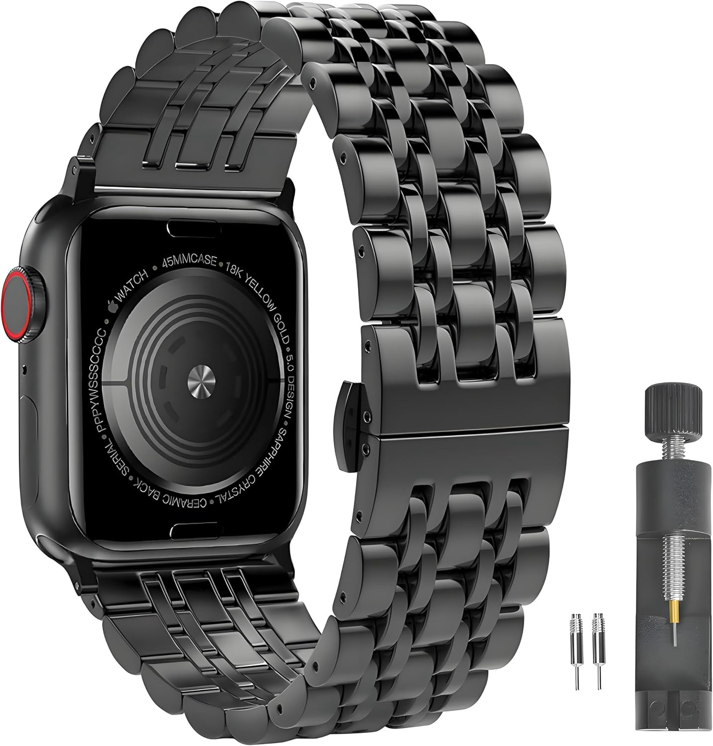 Metal Band Compatible with Apple Watch Bands for Men 40/41/42/44/45/46/49mm | Amazon (US)
