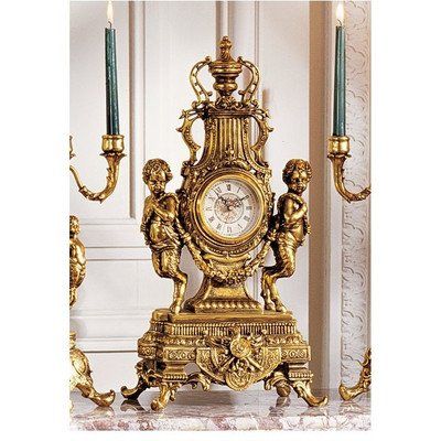 Design Toscano Grande Chateau Beaumont Clock in Antique Faux Gold | Amazon (US)