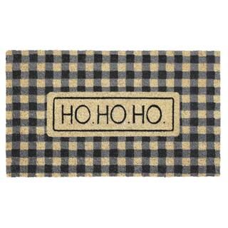 RugSmith Black Ho Ho Ho Plaid Machine Tufted Doormat | Michaels Stores