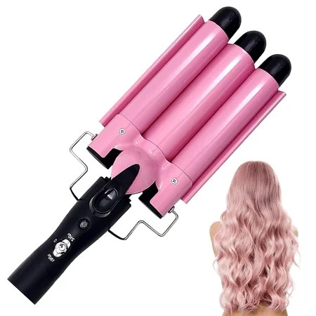 QVOX 3 Barrel Curling Iron Waver Curling Iron Adjustable 25mm Hair Waver Curling Iron for Long or Sh | Walmart (US)