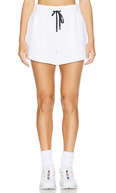 Varley Ollie High Rise Short in White from Revolve.com | Revolve Clothing (Global)