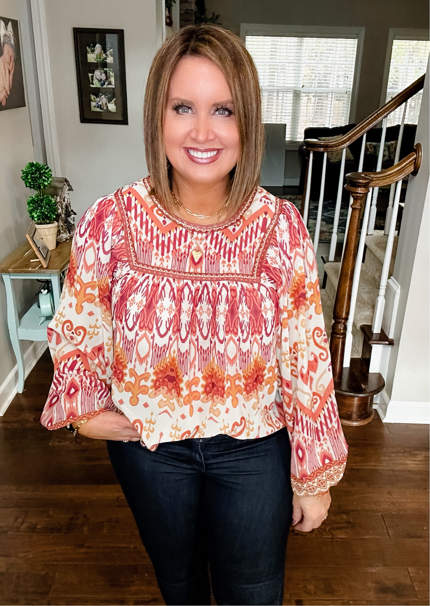 Shop Avara try on -
Use code LAURA15 for 15% off everything when you shop through my link.  Code expires at midnight on Wednesday 11/9

Top - runs big, size down if in between, I’m in a medium & it’s very roomy

Jeans - true to size 

Thanksgiving outfit / boho top



#LTKsalealert #LTKunder100 #LTKSeasonal