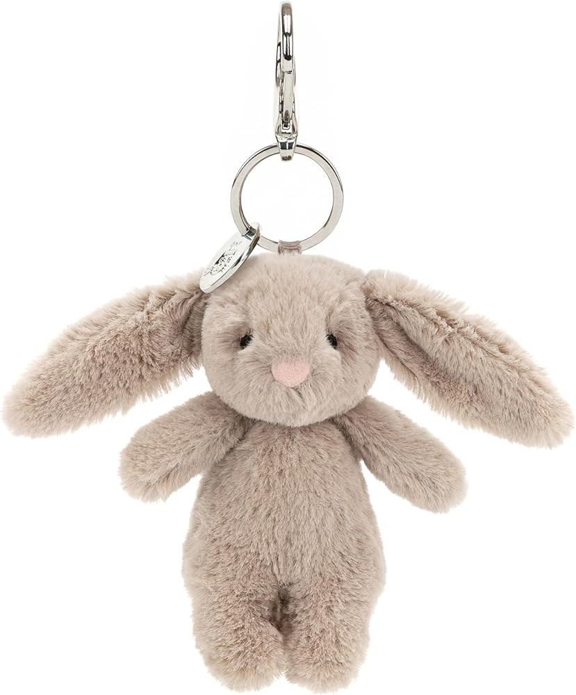 Jellycat Bashful Beige Bunny Bag Charm, 3.5 inches - Rabbit & Bunny Plush Keychain - Great Gift I... | Amazon (US)