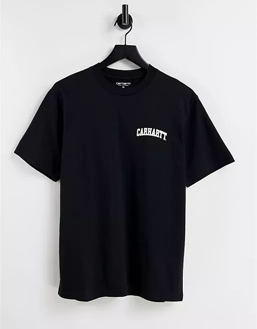 Carhartt WIP – University – Schwarzes T-Shirt mit Aufschrift | ASOS (Global)