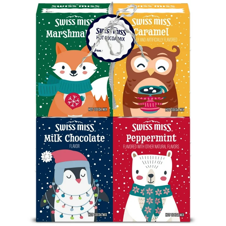 Swiss Miss Assorted Flavors and Designs Gift Pack Hot Cocoa Cartons, 1.38 oz, 4 Count | Walmart (US)