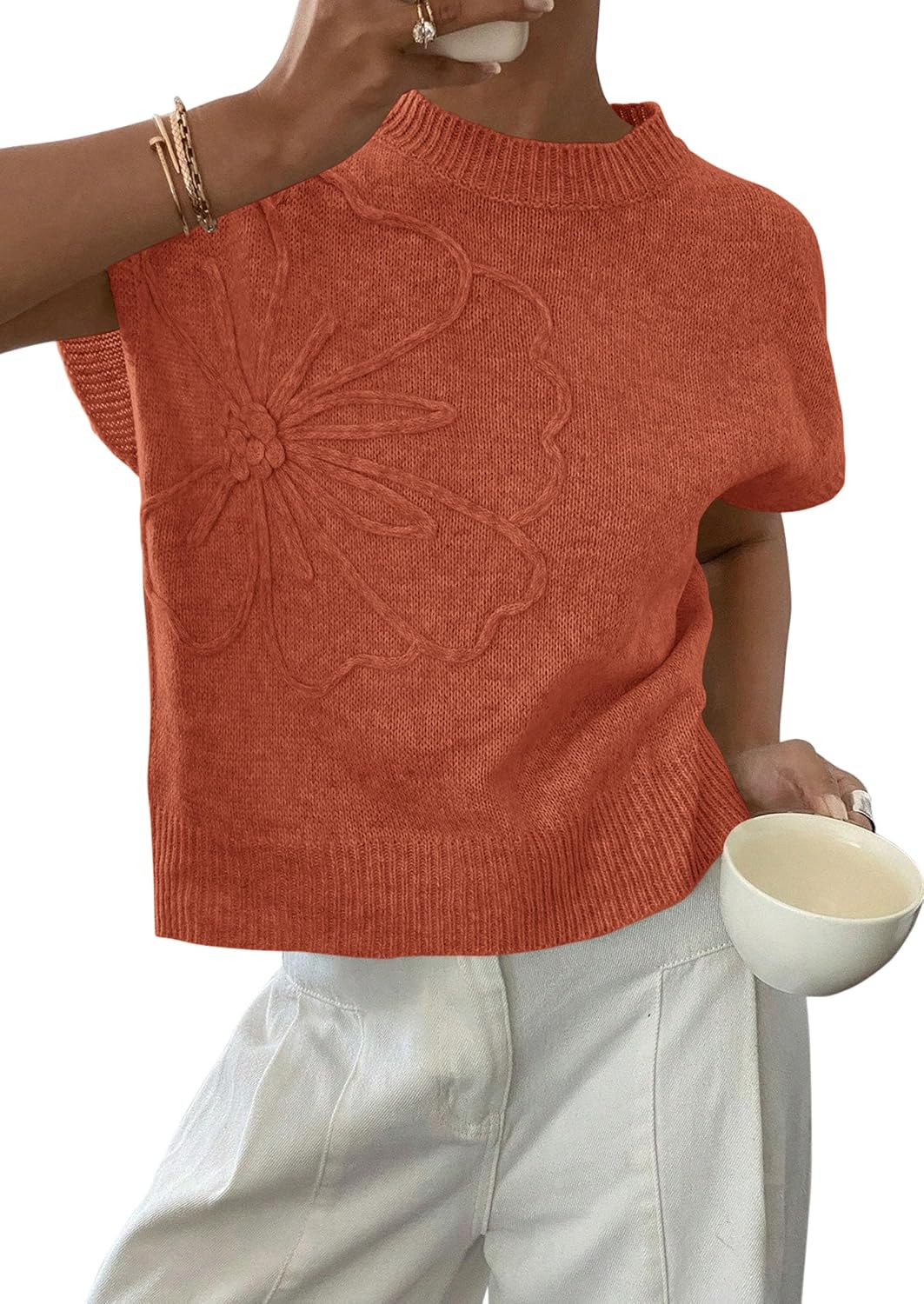 PRETTYGARDEN Women's Summer Short Cap Sleeve Sweater Vest | Amazon (US)