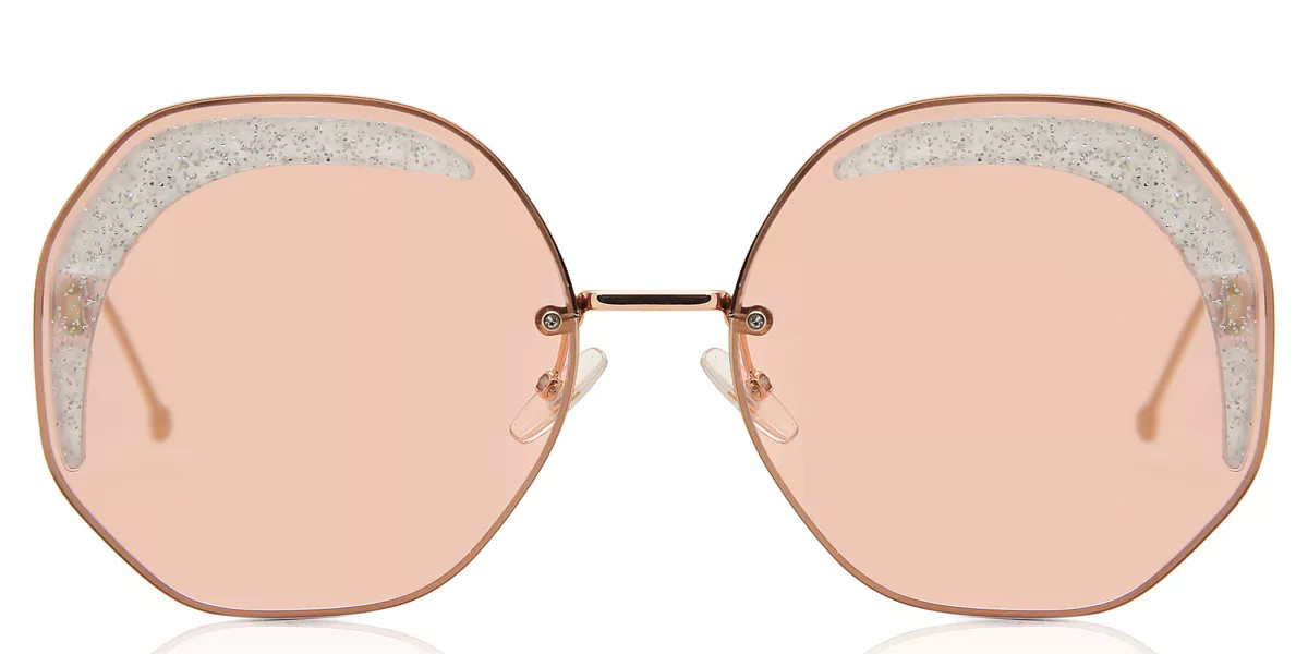 Fendi FF 0358/S 1N5/U1 Women’s Sunglasses Rose-Gold Size 63 | SmartBuyGlasses Global