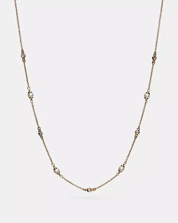 Classic Crystal Pearl Necklace | Coach (US)