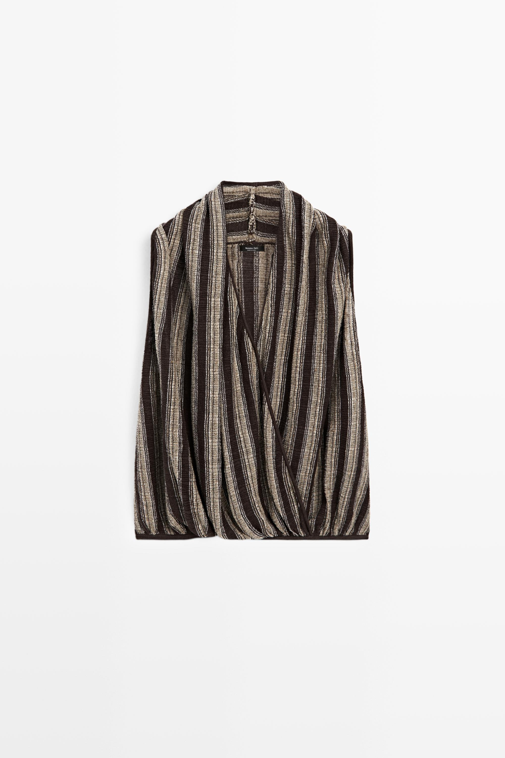 Top cache-cœur à rayures | Massimo Dutti FR