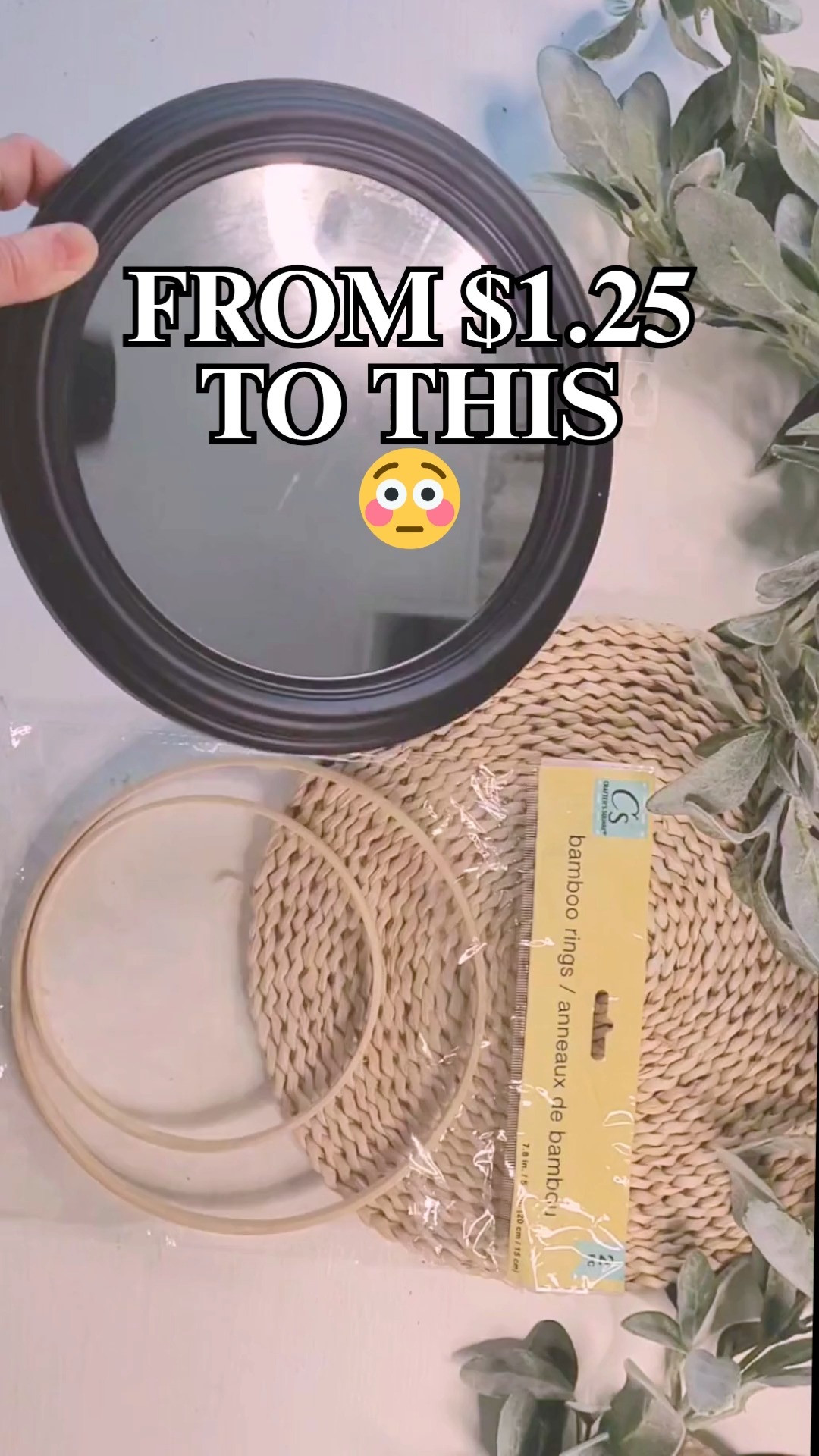 This $1.25 mirror had so much potential 😍🪞✨ Tray ✔️ Wall decor ✔️ Shelf styling ✔️ Save this for later 💾 Full tutorial 👉https://simplemadepretty.com/dollar-tree-round-mirror-diy/ #DollarTreeDIY #MirrorHack #BudgetDecor 

 #LTKHome
