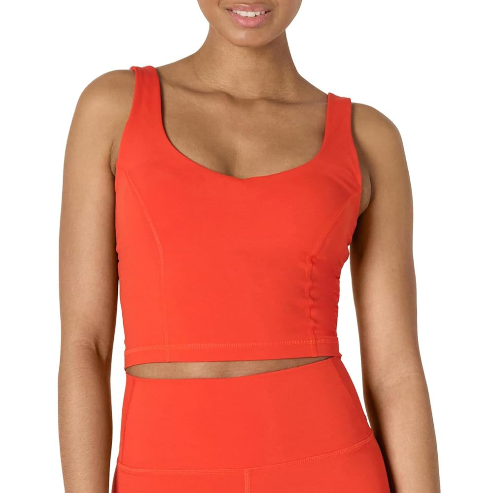 Amazon Essentials Women's Active FormFlex Buttery Soft Light Support Crop Tank with Bra | Amazon (US)