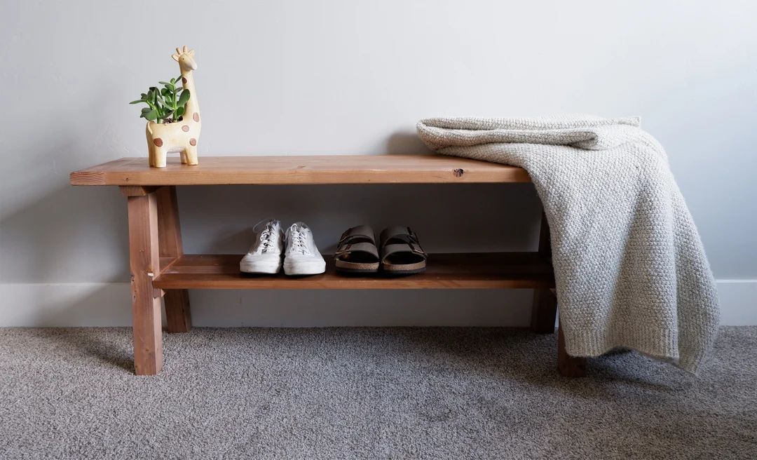 Entryway Bench With Storage Narrow Wooden Hallway, Mudroom Shoe Seating alpine Reclaimed Wood Ben... | Etsy (US)