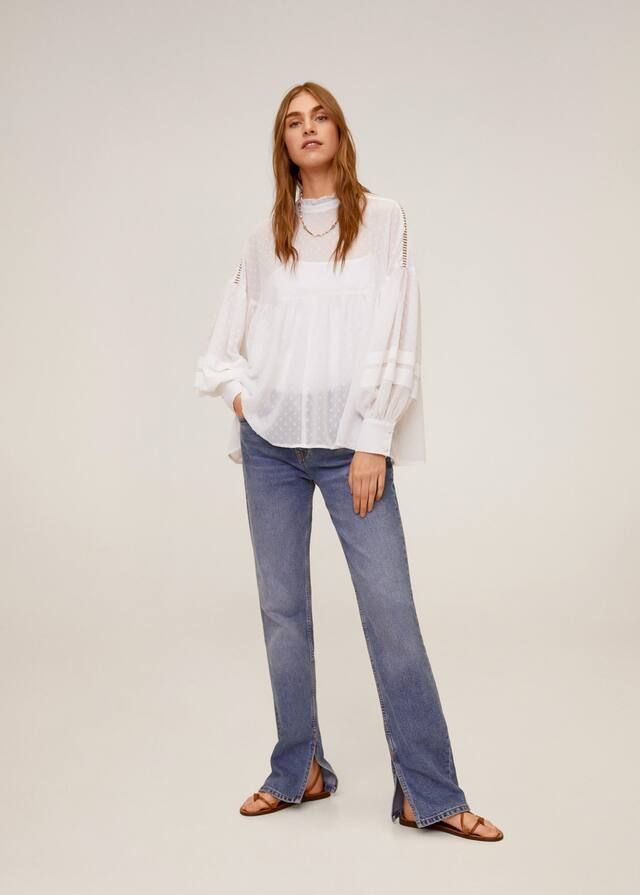 Embroidered details blouse | MANGO (US)