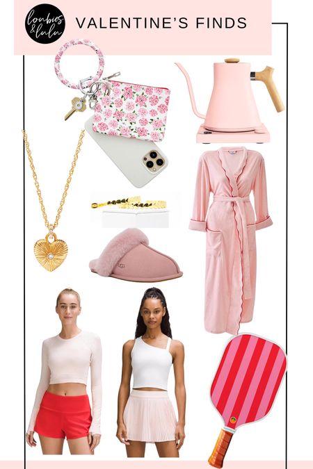 Valentine’s Finds💕💌 adorable heart jewelry, cozy UGG slippers and weezie robe, my favorite, keyring, set, tea kettle. I’m loving lately, and the lululemon Pickleball outfit I have my eye on! 

#LTKSeasonal #LTKfindsunder100 #LTKfitness