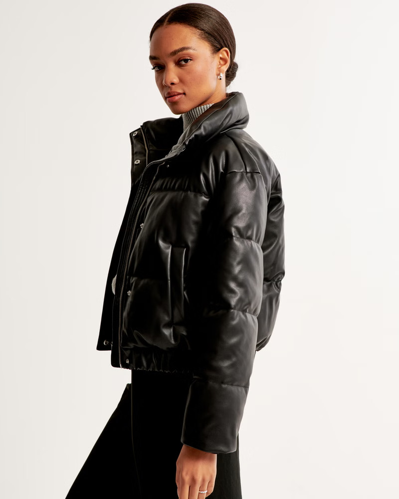 Vegan Leather Ultra Mini Puffer | Abercrombie & Fitch (US)