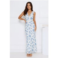 Soft Florals Maxi Dress Blue | Hello Molly (US)