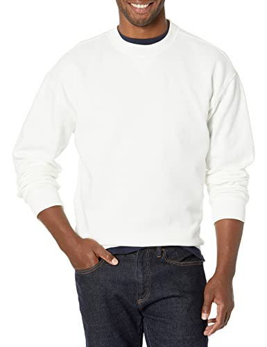 GAP mens Vintage Soft Drop Shoulder Crew Sweatshirt, New Off White, Small US | Amazon (US)