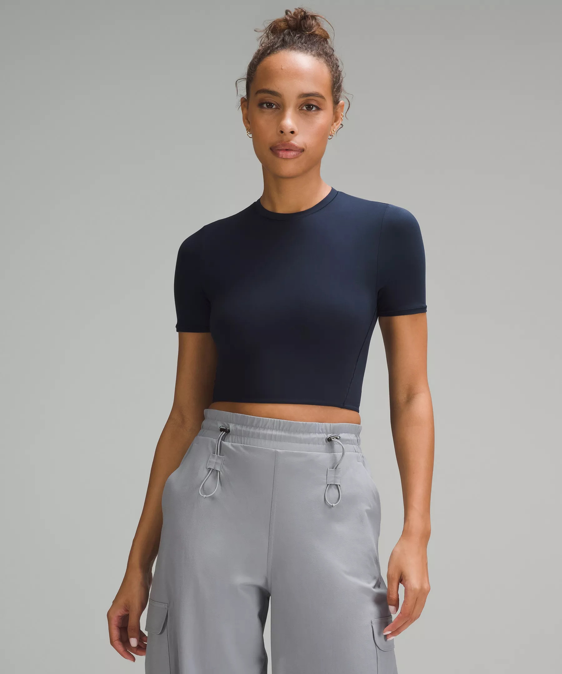 Wundermost Ultra-Soft Nulu Crewneck Cropped T-Shirt | Women's Short Sleeve Shirts & Tee's | lulul... | Lululemon (US)