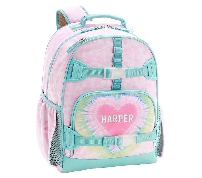 Mackenzie Pink Heart Tie-Dye Backpacks | Pottery Barn Kids
