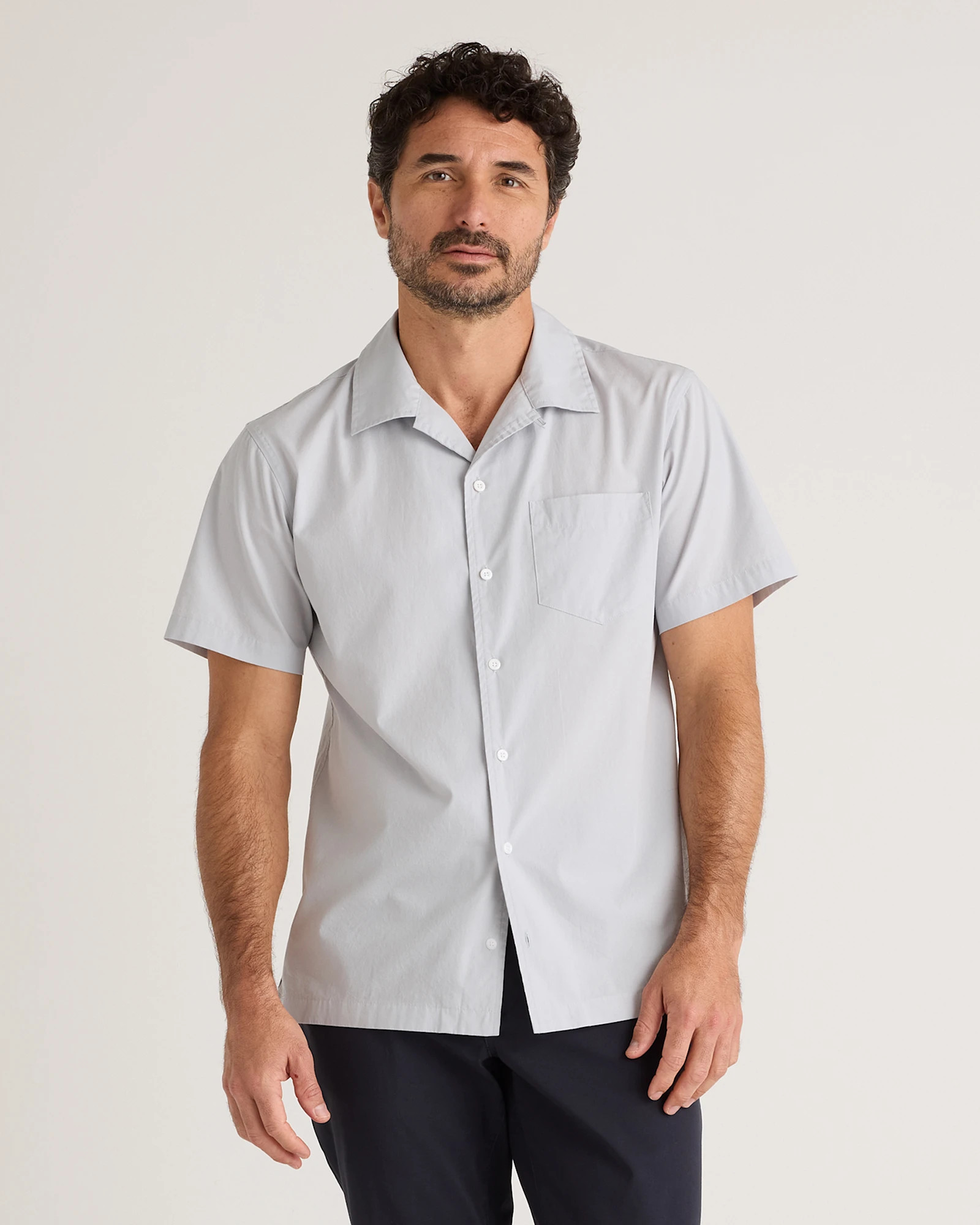 Organic Cotton Stretch Poplin Camp Shirt | Quince
