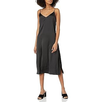 The Drop Women's Ana Silky V-Neck Midi Slip Dress | Amazon (US)