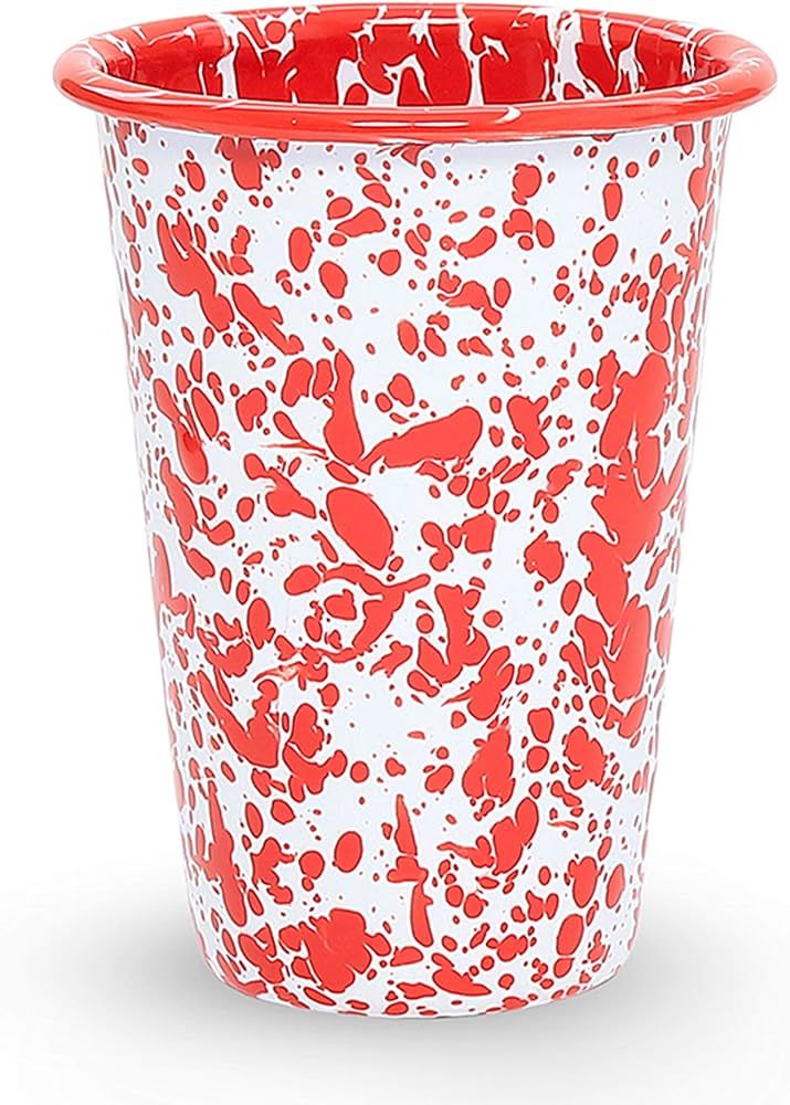 Enamelware Tumbler, 14 ounce, Red/White Splatter (Set of 4) | Amazon (US)