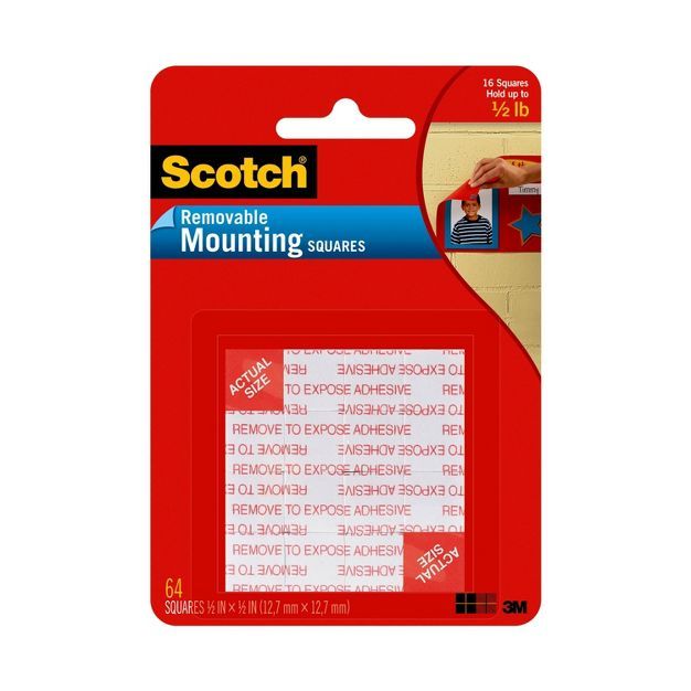 Scotch 64ct Removable Mounting Squares | Target