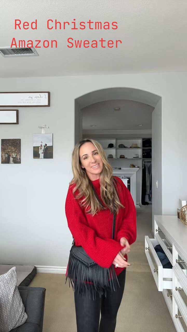 No better time to wear red ❤️ #redsweater #christmasweater #redholidaysweater #amazonsweater #amazonpurse #crossbodypurse #redoutfit #redholidayoutfit #redchristmasoutfit #casualholidayoutfit #redholidaylook #casualchristmasoutfit #casualholidaylook #amazonfinds #amazonprime #sweaterandleggings #spanxleggings #spanxleggingsoutfit 

#LTKparties #LTKHoliday #LTKVideo