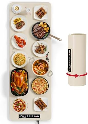 Extra Large Food Warming Mat for Countertop (XXXL 40”x16”) - Full-Surface Heating Pad with 4 ... | Amazon (US)